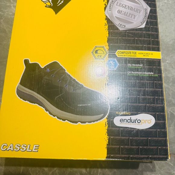 Herman Survivors Cassle Womens Black Composite Toe Work Safety Shoes SZ 11 - Picture 4 of 7